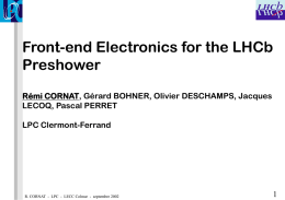 Front-end Electronics for the LHCb Preshower 1