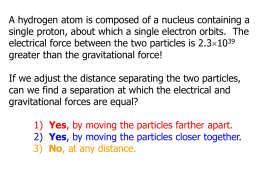 A hydrogen atom is composed of a nucleus containing a
