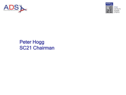 Peter Hogg SC21 Chairman