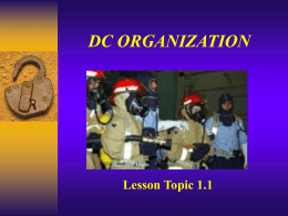 DC ORGANIZATION Lesson Topic 1.1
