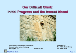 Our Difficult Climb: Initial Progress and the Ascent Ahead