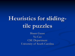 Heuristics for ng- tile puzzles slidi