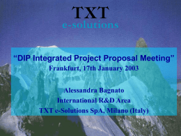 “DIP Integrated Project Proposal Meeting”