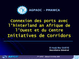 Initiatives de Corridors Connexion des ports avec l’hinterland an Afrique de