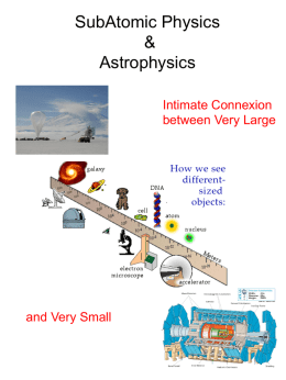 SubAtomic Physics &amp; Astrophysics Intimate Connexion