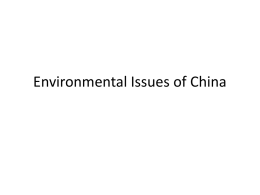 Environmental Issues of China