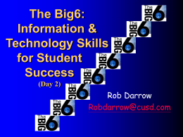 The Big6: Information &amp; Technology Skills for Student