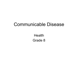 Communicable Disease Health Grade 8