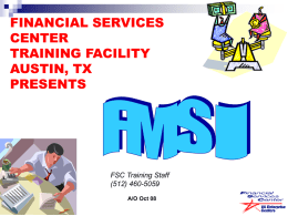 FINANCIAL SERVICES CENTER TRAINING FACILITY AUSTIN, TX