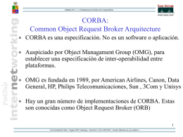 CORBA: Common Object Request Broker Arquitecture