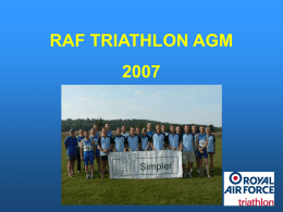RAF TRIATHLON AGM 2007