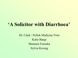 ‘A Solicitor with Diarrhoea’ Dr. Clark / Pollok Medicine Firm Katie Barge