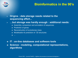Bioinformatics in the 90’s