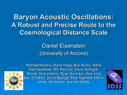 Baryon Acoustic Oscillations: A Robust and Precise Route to the Daniel Eisenstein
