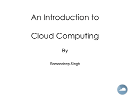 An Introduction to Cloud Computing By Ramandeep Singh