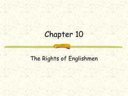 Chapter 10 The Rights of Englishmen