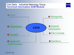 EDM Prerequisite General Adjustments