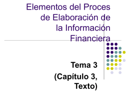 Elementos del Proces de Elaboración de la Información Financiera