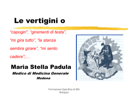 Le vertigini o Maria Stella Padula “capogiri”, “giramenti di testa”,