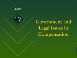 17 Government and Legal Issues in Compensation