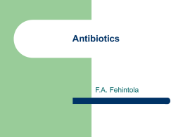 Antibiotics F.A. Fehintola