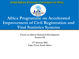 Africa Programme on Accelerated Improvement of Civil Registration and Vital Statistics Systems