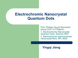 Electrochromic Nanocrystal Quantum Dots