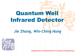 Quantum Well Infrared Detector Jie Zhang, Win-Ching Hung