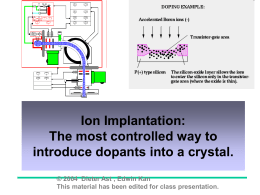 Ion Implantation: The most controlled way to introduce dopants into a crystal.