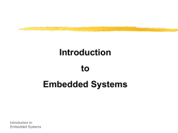 Introduction to Embedded Systems Introduction to
