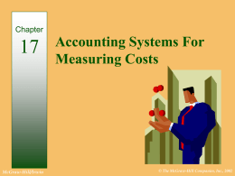 17 Accounting Systems For Measuring Costs Chapter