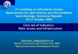 2 workshop on Information Society Measurement for Latin America and the Caribbean