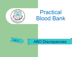 Practical Blood Bank ABO Discrepancies