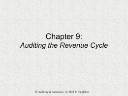Chapter 9: Auditing the Revenue Cycle