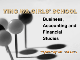 YING WA GIRLS’ SCHOOL Business, Accounting and Financial