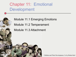 Chapter 11: Emotional Development Module 11.1 Emerging Emotions