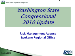 Risk Management Agency Spokane Regional Office Spring 2010