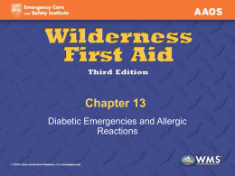 Chapter 13 Diabetic Emergencies and Allergic Reactions