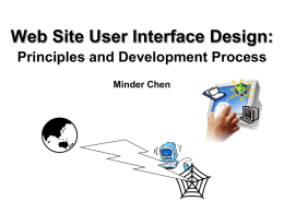   Web Site User Interface Design: Principles and Development Process
