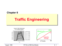 Traffic Engineering Chapter 6 1 50