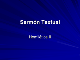 Sermón Textual Homilética II