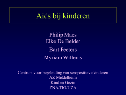 Aids bij kinderen Philip Maes Elke De Belder Bart Peeters