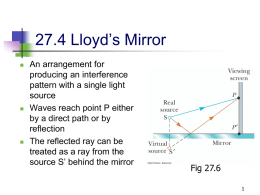 27.4 Lloyd’s Mirror