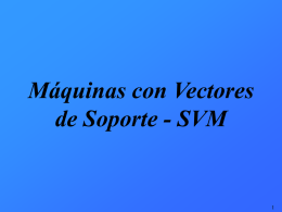 Máquinas con Vectores de Soporte - SVM 1