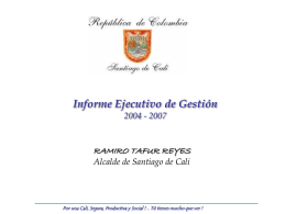 Informe Ejecutivo de Gestión RAMIRO TAFUR REYES 2004 - 2007