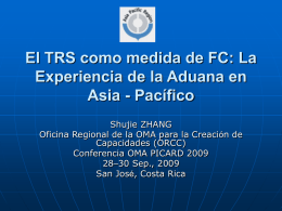 El TRS como medida de FC: La Asia - Pacífico