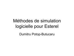 Méthodes de simulation logicielle pour Esterel Dumitru Potop-Butucaru
