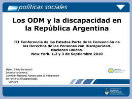 Los ODM y la discapacidad en la República Argentina