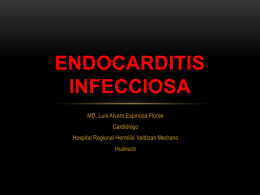 ENDOCARDITIS INFECCIOSA MD. Luis Alvaro Espinoza Flores Cardiólogo
