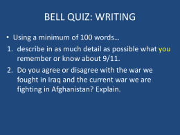 BELL QUIZ: WRITING